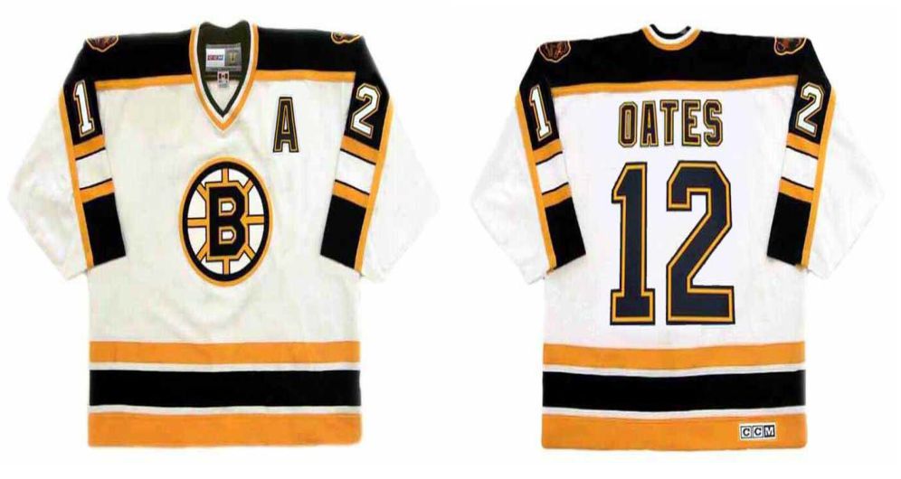 2019 Men Boston Bruins #12 Oates White CCM NHL jerseys->boston bruins->NHL Jersey